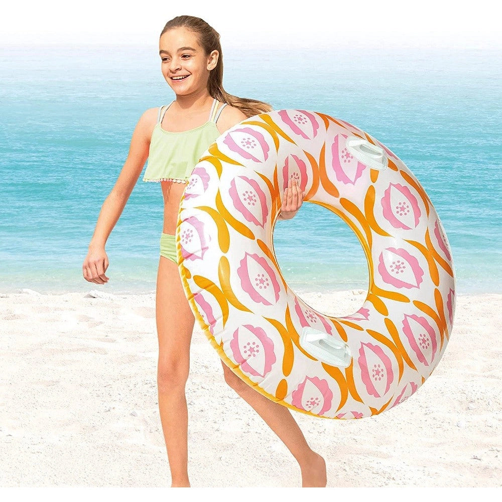Trade Shop - Ciambella Timeless Con Maniglie 91 Cm Galleggiante Gonfiabile Piscina Mare 56269 -