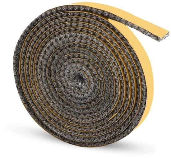 Afdichtband termo resistente - Afdichting autoadesiva - Kachelpijp/Schoorsteenverlenging - Fibra di vetro - 2 mm × 10 mm × 2 m - 1 x Afdichting per vano di camino - Afdichting per camino
