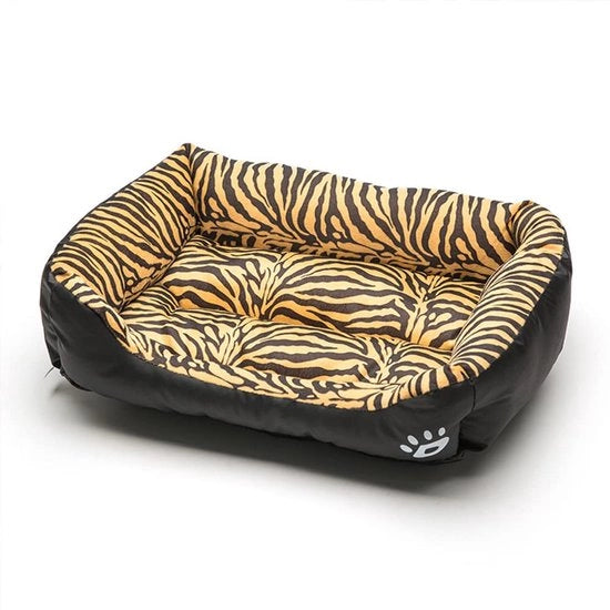 Cuscino per cani quadrato con strisce tigrate (S, 43 x 32 cm) per cani e gatti di taglia media e piccola