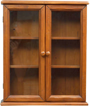 Biscottini Vetrinetta Country da appendere in legno massello di tiglio finitura noce. Made in Italy