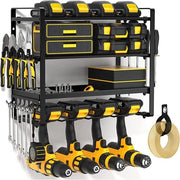 Sistema di Supporto per 4 Elettrostrumenti a Parete, 4 Livelli di Magazzino per Elettrostrumenti, Supporto per Elettrostrumenti per Garage, Magazzino per Elettrostrumenti a Parete