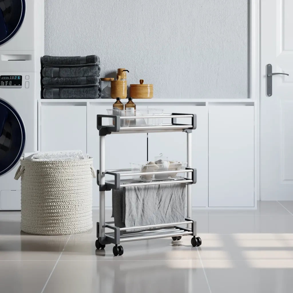 Carrello Portaoggetti 59x20x75 cm in Alluminiocod mxl 118369