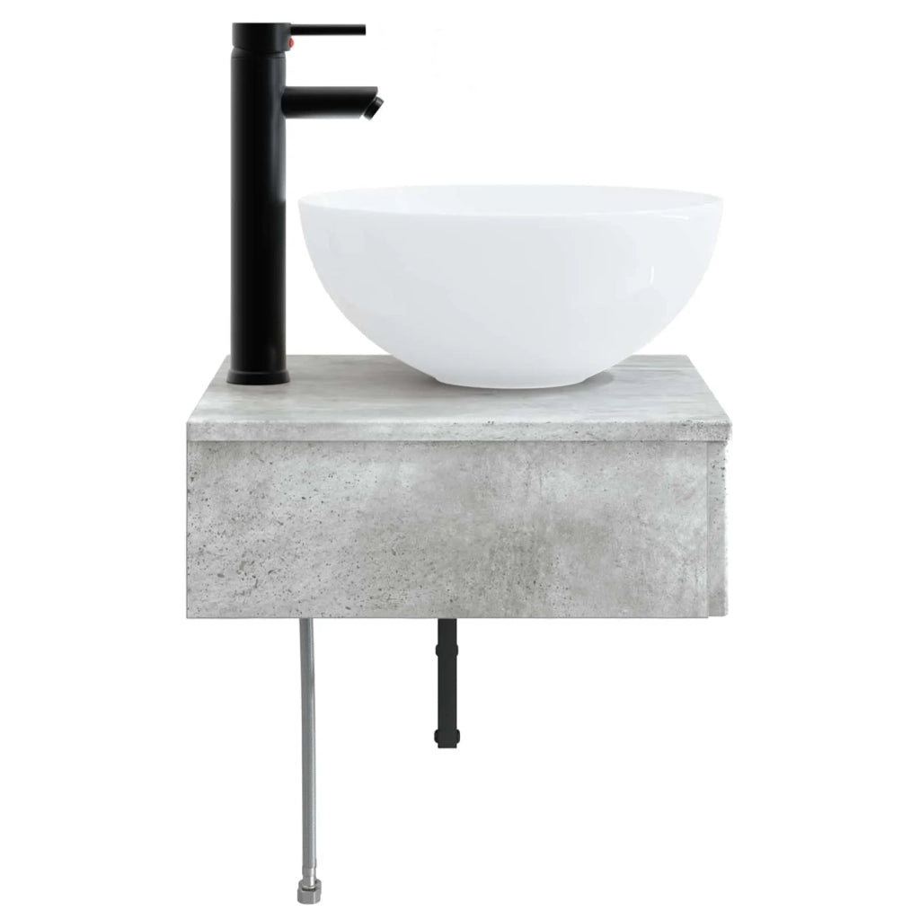 Lavabo da Parete Grigio Cemento 40 x 41 x 40,5 cm CFW9513224