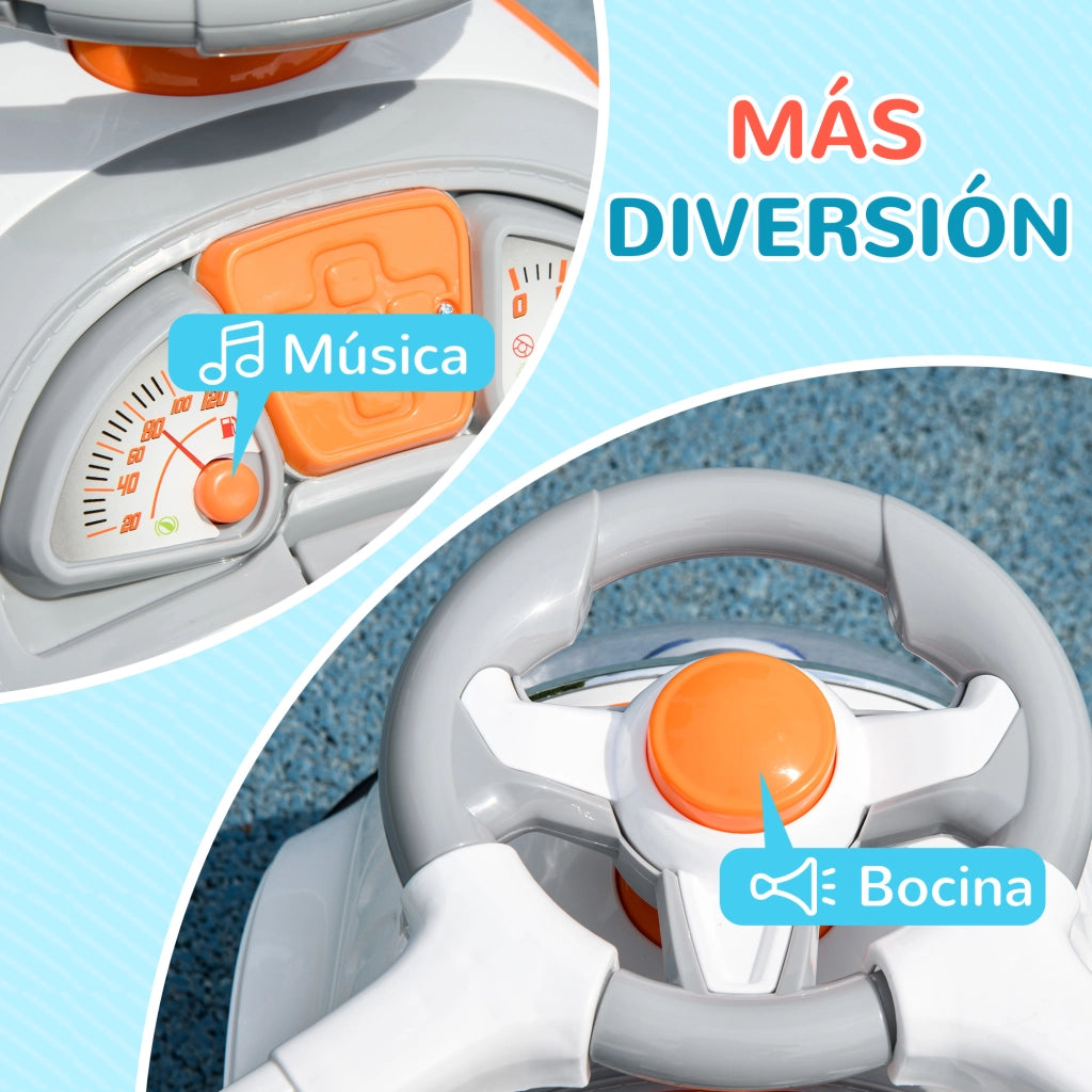 Correpasillos 3 in 1 per Bambini con Cassetti e Luci ¨C Zephmum ¨C Bianco