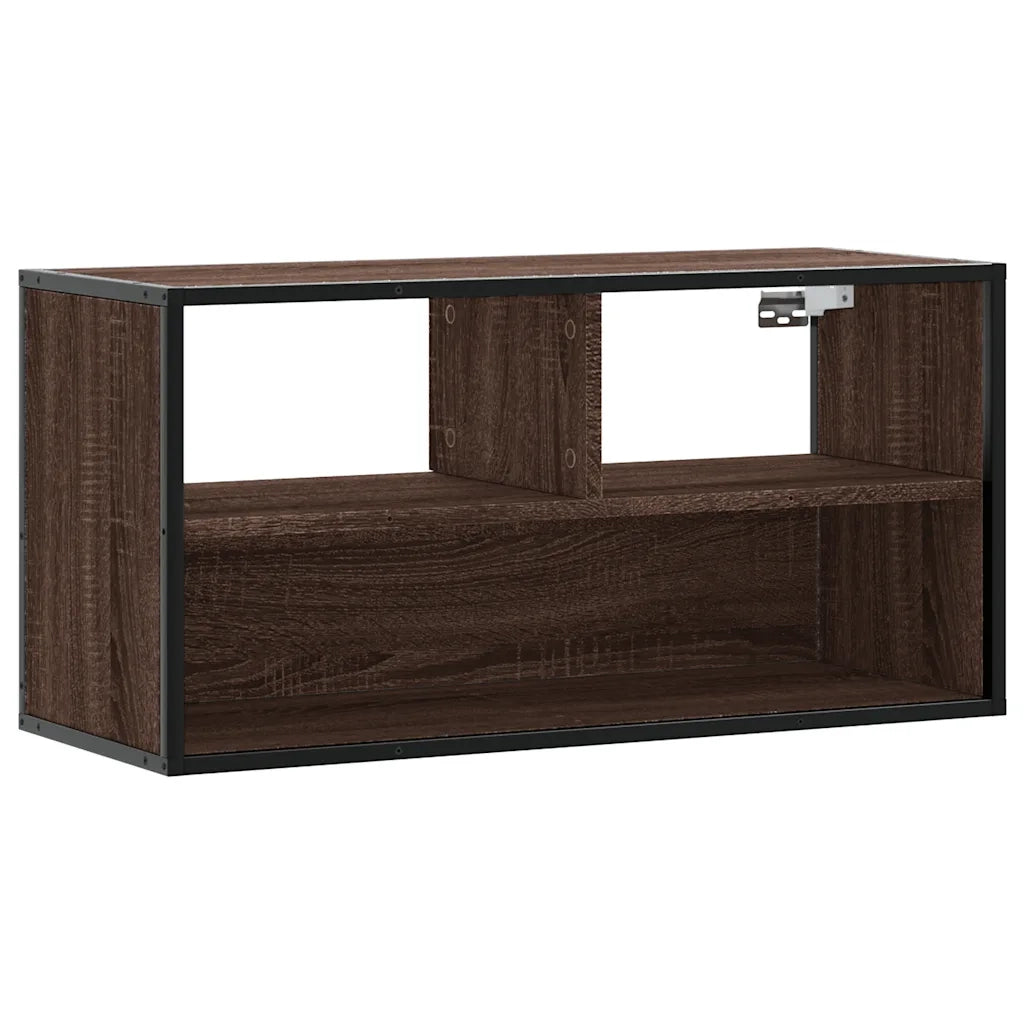 Mobile TV Rovere Marrone 80x31x39,5cm Legno Multistrato Metallo 848928