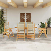 Set da Pranzo per Giardino 7 pcs Beige Legno di Acacia Massello 3375741