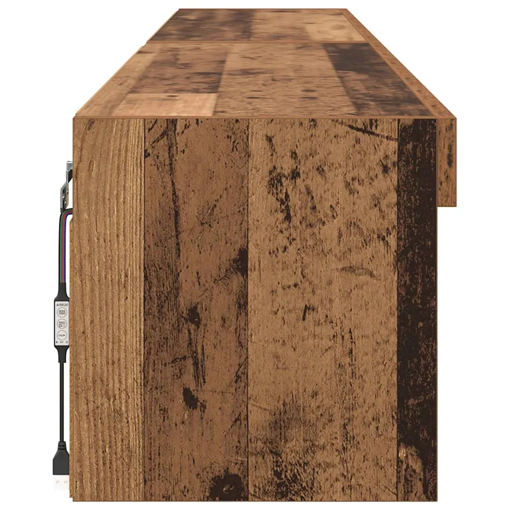 Set mobile TV con LED 2 pcs Legno vecchio 100 x 30 x 30 cm