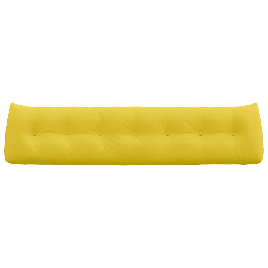 Cuscino per Schiena Giallo Chiaro 200 x 24 x 50 cm Tessuto