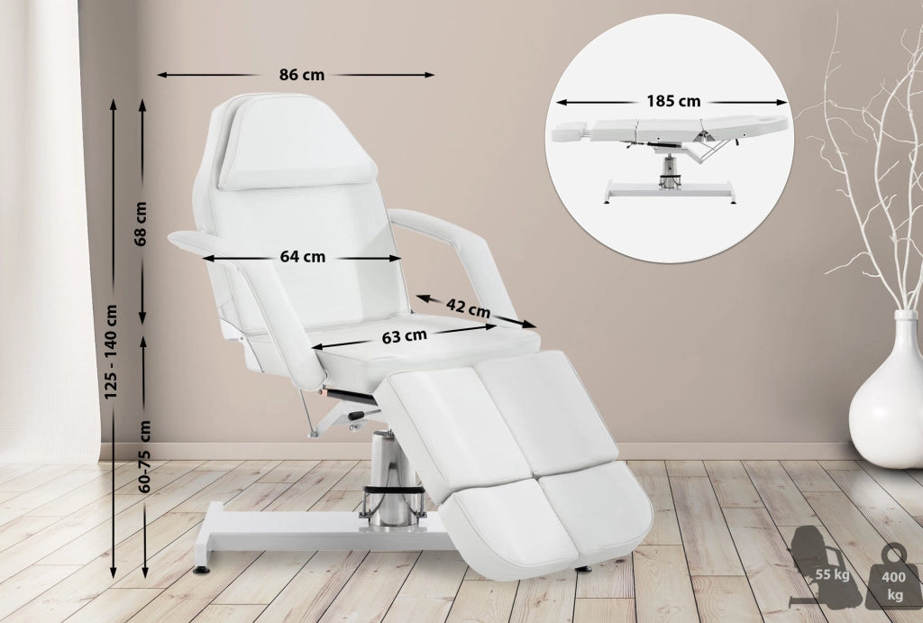 Lettino Idraulico Centri Estetici Split V2 bianco