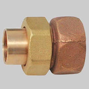 BOCCHETTONE BRONZO DIRITTO 3 PEZZI FILETTATO FEMMINA A SALDARE FEMMINA  28 x 1     MADE IN ITALY