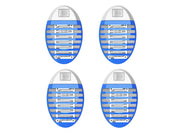 4 Pezzi Lampade da Presa Elettrica Antizanzare Repellente Insetti Mosche Falene