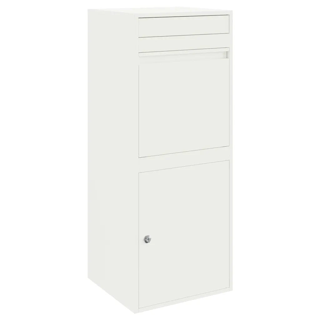vidaXL Cassetta per pacchi Bianco 41 x 38 x 103 cm Acciaio