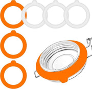 Gasketti in Silicone - 6 Pezzi - Aria Tettata - Impronta di Umidità Zero - Adatto per Pentole in Vetro - Materiale Resistente