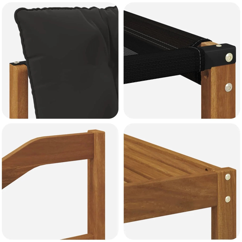 Set di divani da esterno con cuscino 7 pcs Naturale e Nero 3368747