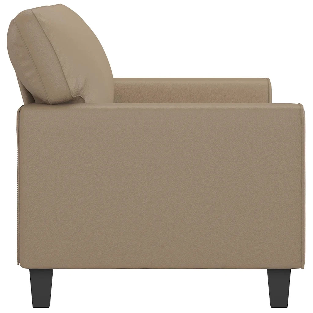 Divano a 2 Posti-Sofa 2 Posti Cappuccino 140 cm in Similpelle 961916