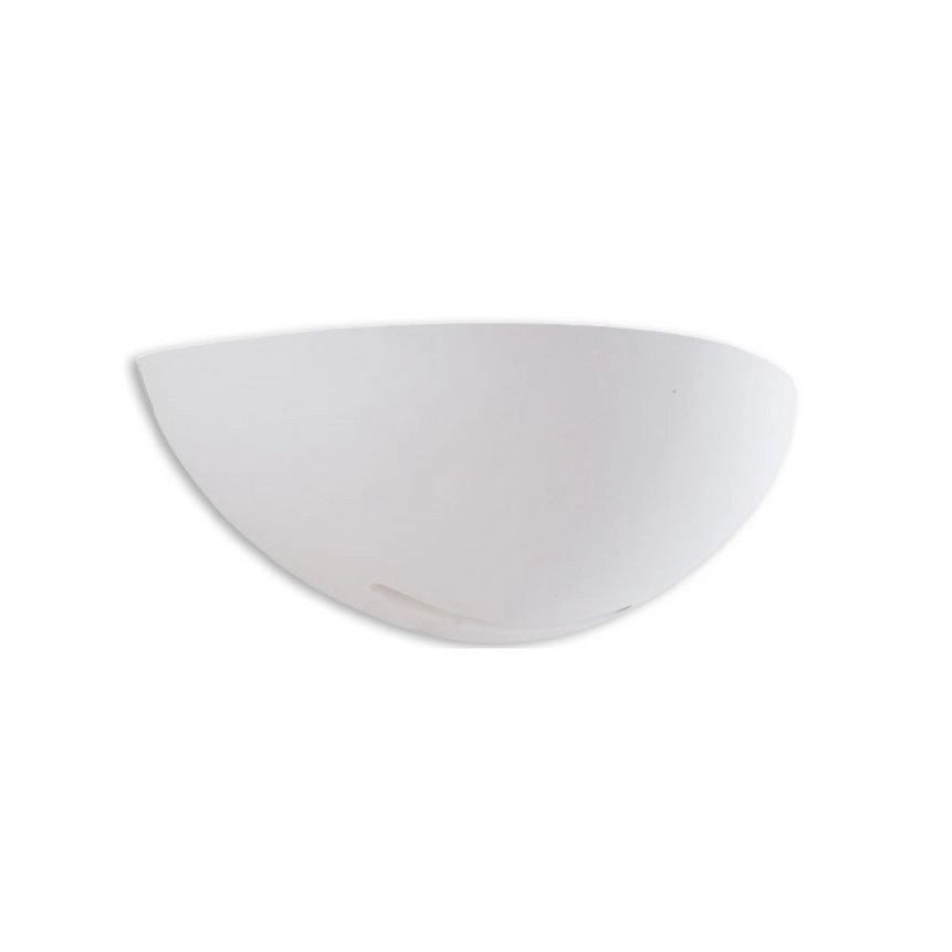 APPLIQUE SESTRIERE 1XE27 31X12,5XH9,5CM IN GESSO.