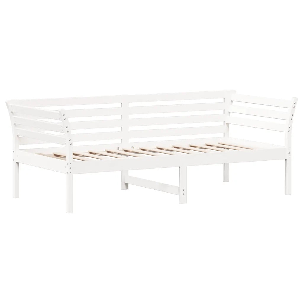 Dormeuse senza Materasso Bianca 90x190 cm Legno Massello Pino 842879