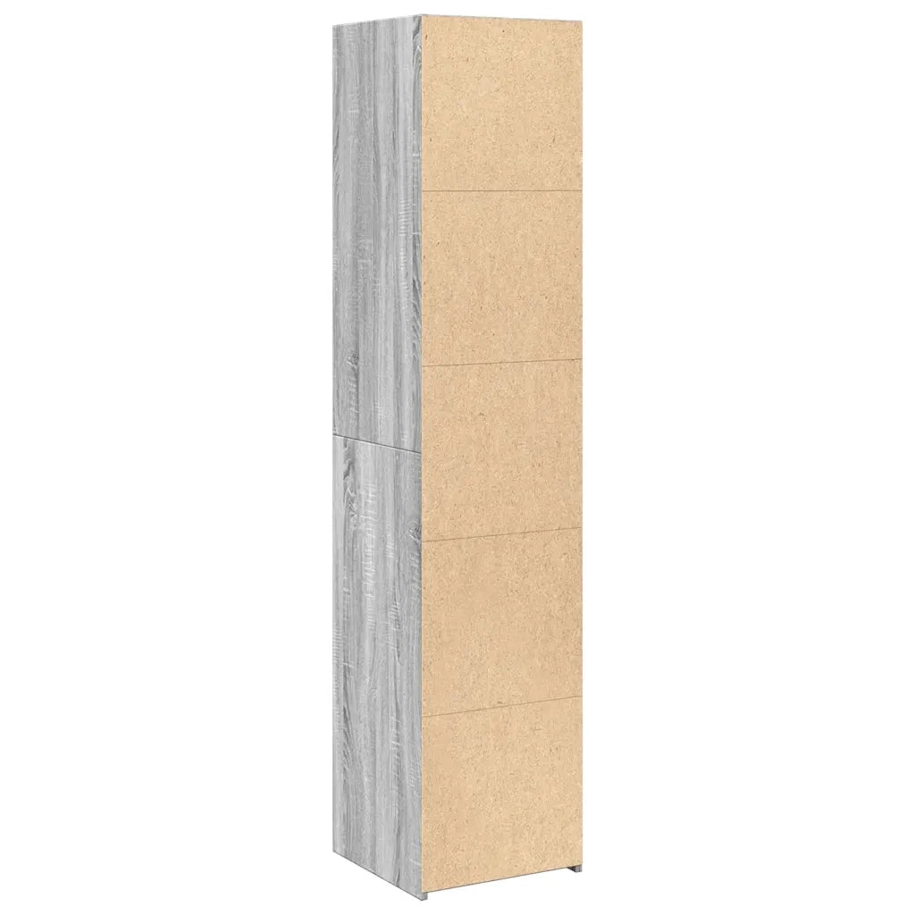 Credenza-Buffet-Armadio da cucina Grigio Sonoma 40x41x185cm in Legno Multistrato