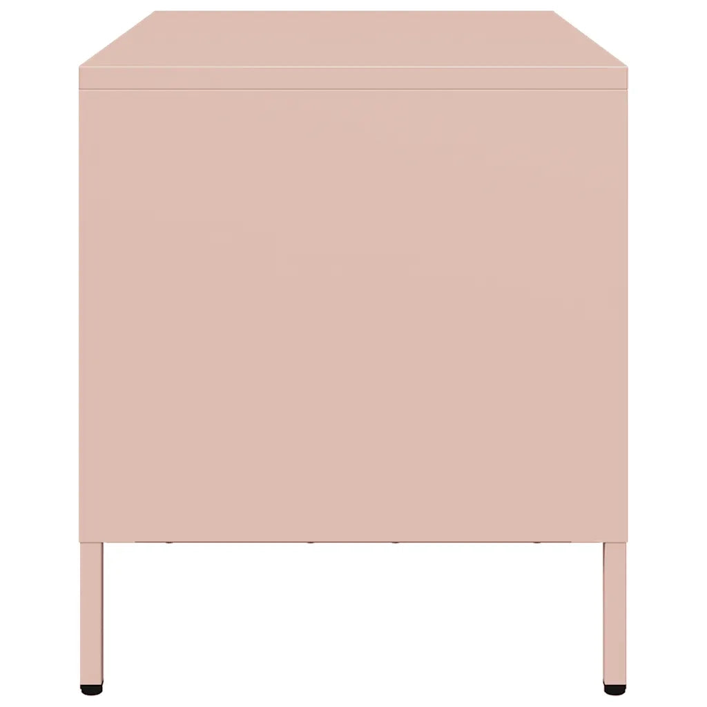 vidaXL Mobile TV Rosa 68x39x43,5cm in Acciaio Laminato a Freddo