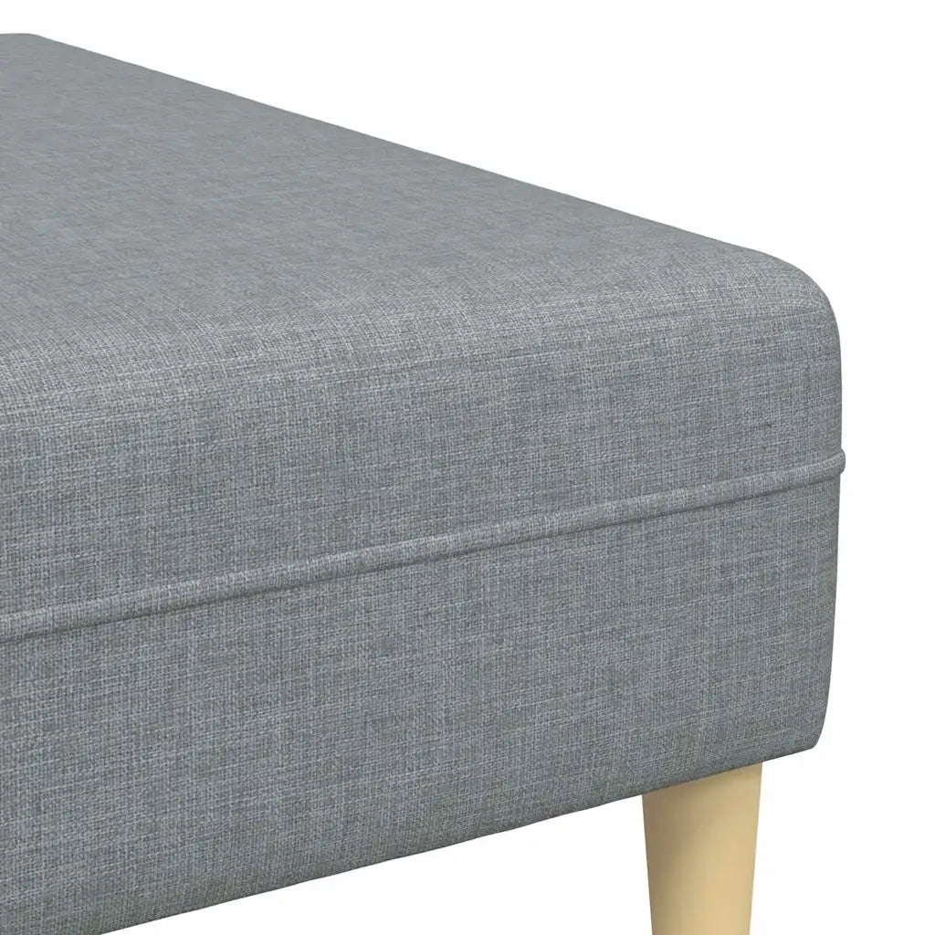 Divano in tessuto con cuscino 3 pcs Grigio chiaro 208 cm Tessuto