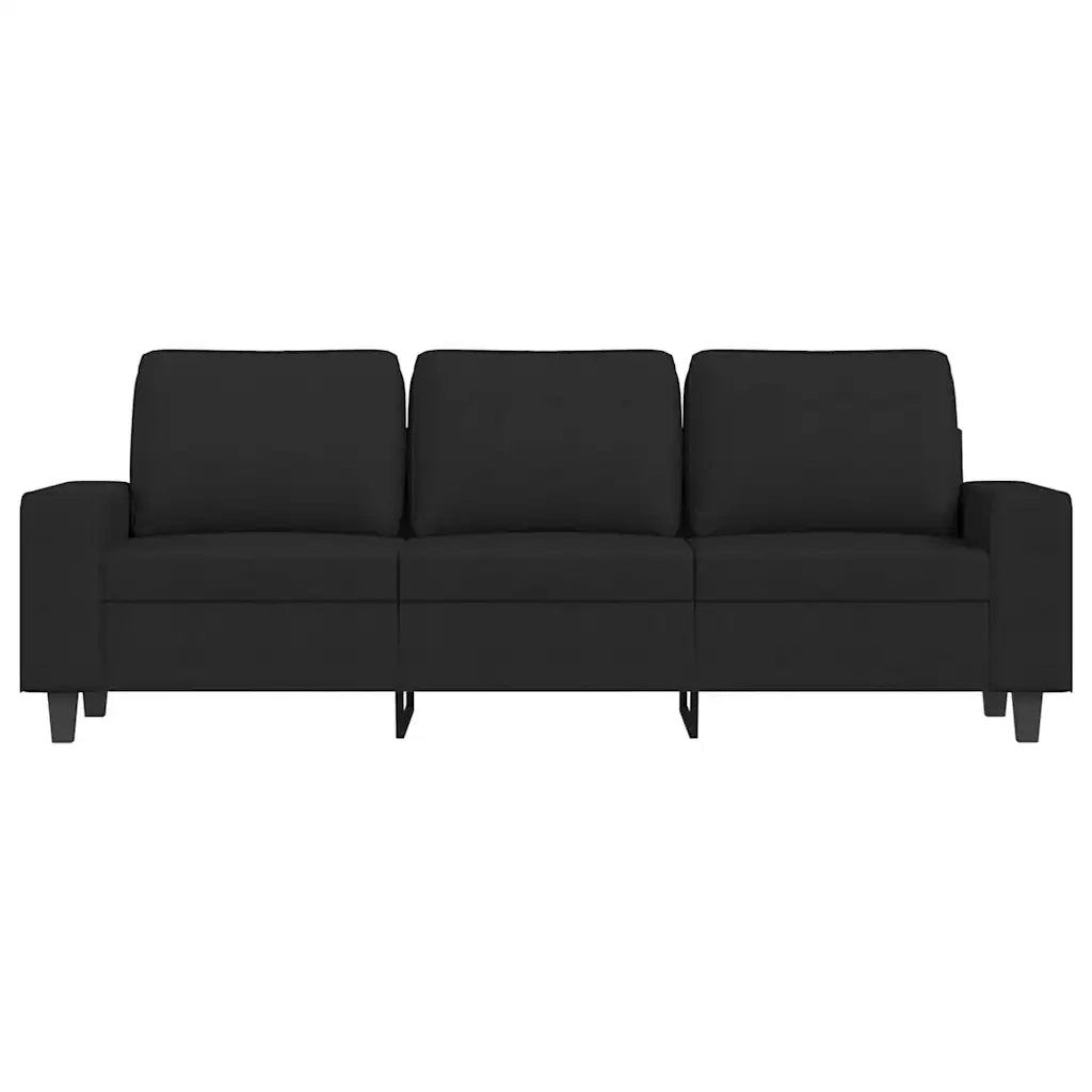 Divano | Divano da soggiorno | Sofa a 3 Posti Nero 180 cm in Tessuto