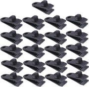 Accessori per tende e capanne - Set di 21 pezzi - Clip di sostegno per tende da campeggio - Accessori per caravan - Nero.