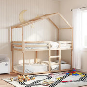 Letto a Castello senza Materasso 90x200cm Massello Pino 3282036