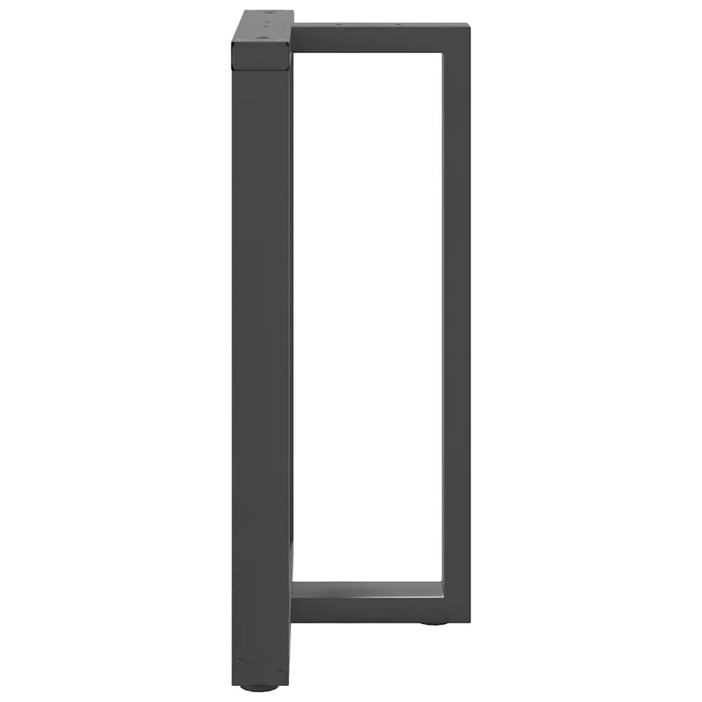 Gambe per tavolo da bar a forma di T 2 pz Antracite 60x35x(90-91) cm Acciaio