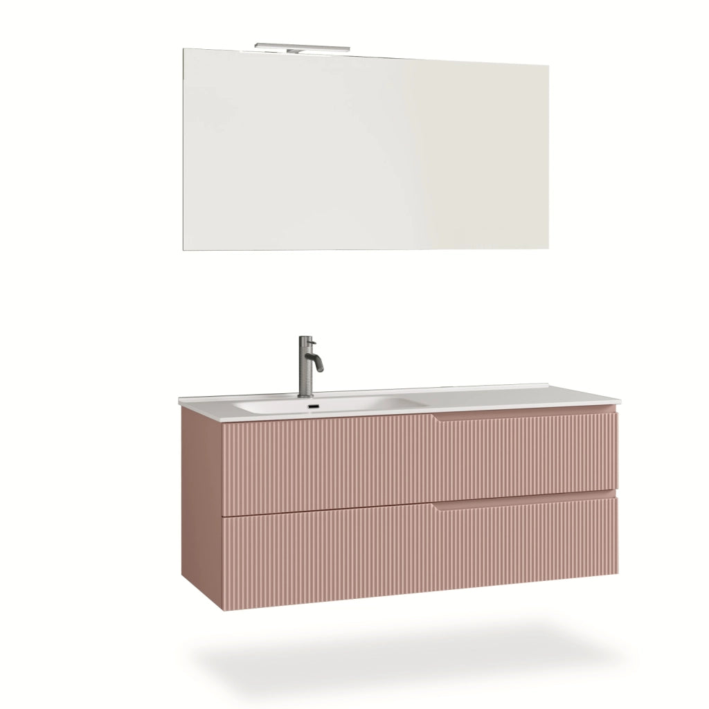 Composizione vasca SX 4 pezzi VENERE rosa cipria