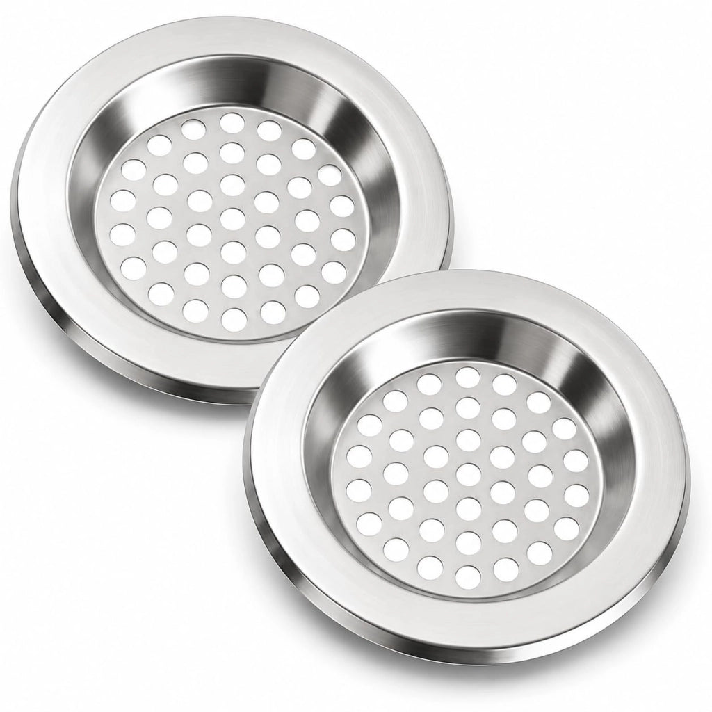 2 Filtri Lavello Acciaio 7,5 cm Scarico 4,5 cm Cucina Bagno 62183