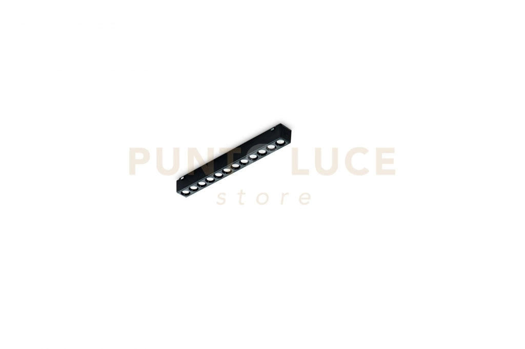 MODULO BENTO 12W ULTRASLIM FISSO NERO PER SISTEMA BINARIO SLIM SUPERFICIE L.26CM LED 3000K 1006LM 12W
