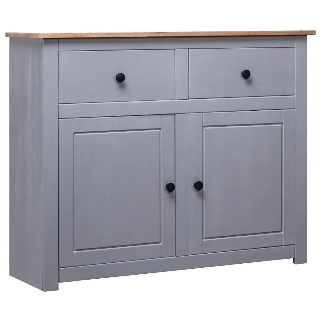 Buffet credenza cassettiera armadio mobile contenitore organizer per cucina soggiorno salotto 93 x 40 x 80 cm Pino massiccio assortimento grigio Panama 02_0031810
