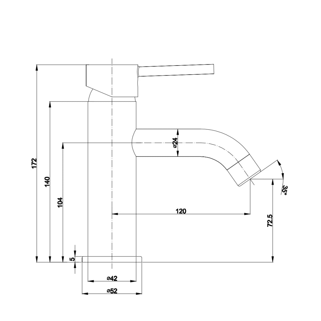 Rubinetto miscelatore cromato per lavabo