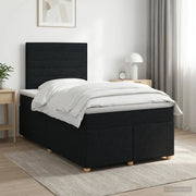 Letto box spring con materasso Nero 120 x 200 cm Tessuto 3453853