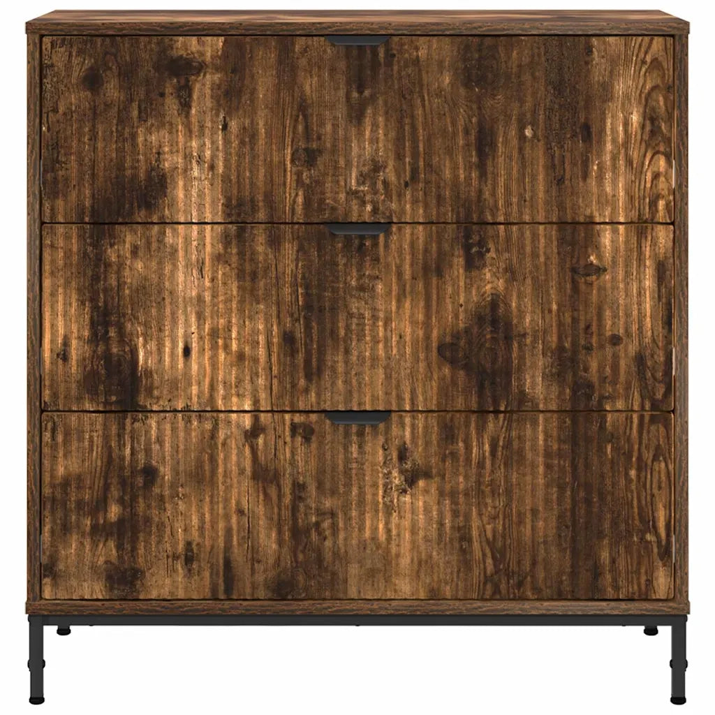 Credenza | Madia | Buffet da pranzo | Armadio da pranzo Rovere fum¨¦ 79,5 x 33 x 82 cm Legno multistrato