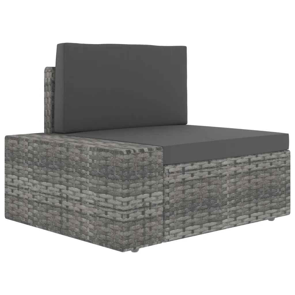 Set Divani da Giardino 4 pz in Polyrattan Grigio 3054601