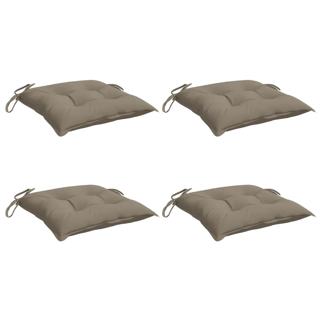 Cuscini per Sedia 4 pz Tortora 50x50x7 cm Tessuto Oxford 314921