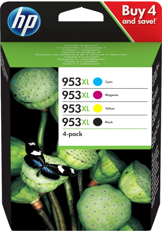 HP 953XL cartuccia d'inchiostro Originale Resa elevata (XL) Nero, Ciano, Magenta, Giallo