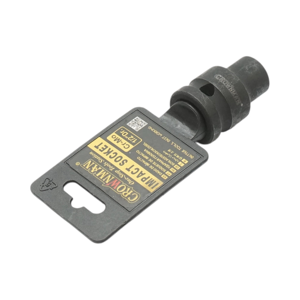Chiave a bussola a impatto Crownman da 10 mm, attacco quadro da 1/2" in acciaio Cr-Mo