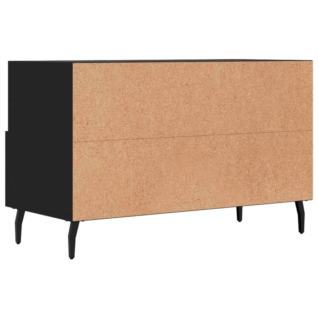 Mobile TV multimediale mensola TV credenza TV sala da pranzo soggiorno camera da letto 80 x 36 x 50 cm legno ingegnerizzato nero 02_0026312