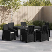 Set da Pranzo per Giardino 7 pz Antracite e Grigio chiaro PP 3430138
