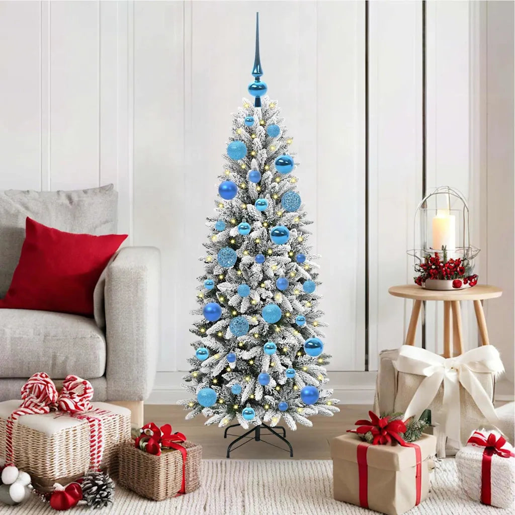 Albero di Natale | Decorazioni natalizie artificiale con 150 LED Bianco 120 cm