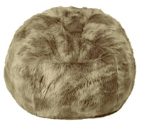 Maxy Pouf 80x80x70 cm in Pelliccia Sintetica Nuvola Beige