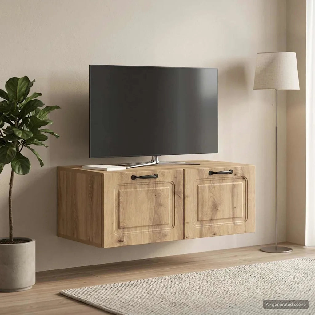 Mobile Porta TV da Muro Rovere Artigianale 78,5 x 41 x 30 cm 899374