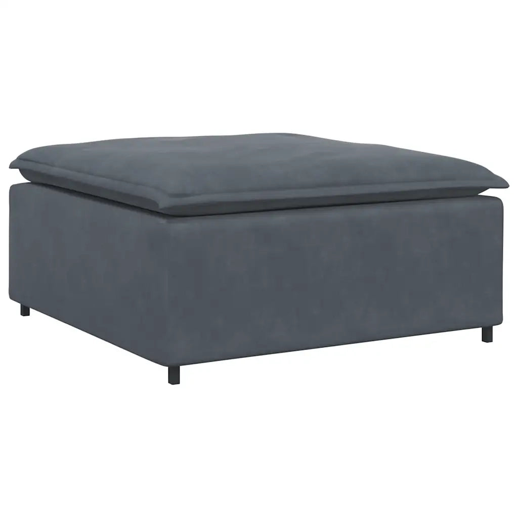 Divano da Giardino-Modulo Poggiapiedi Divano Modulare Grigio Scuro 100x100x48 cm 307035
