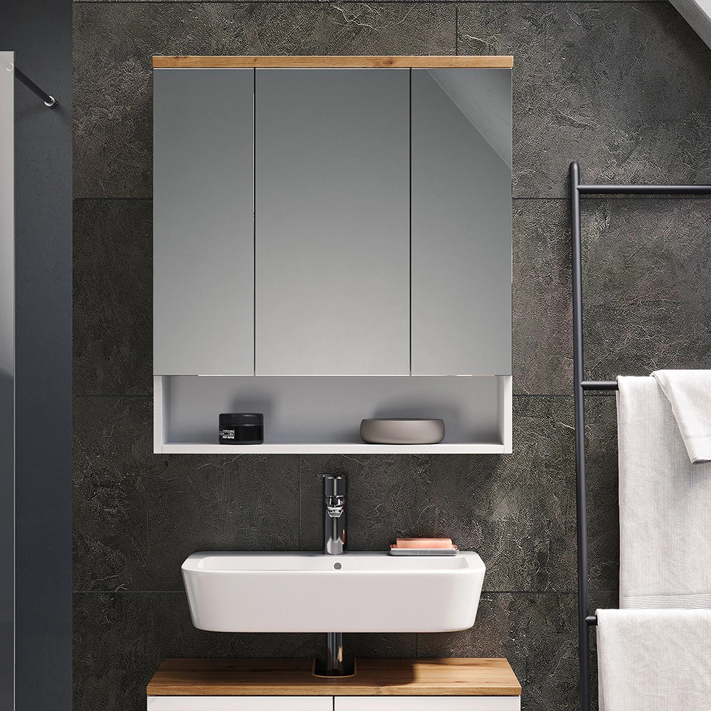 Vicco Specchio contenitore bagno Bianco 70 x 77.5 cm con 3 porte