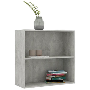 Libreria a 2 Ripiani Grigio Cemento 80x30x76,5 cm in Truciolato cod mxl 59294