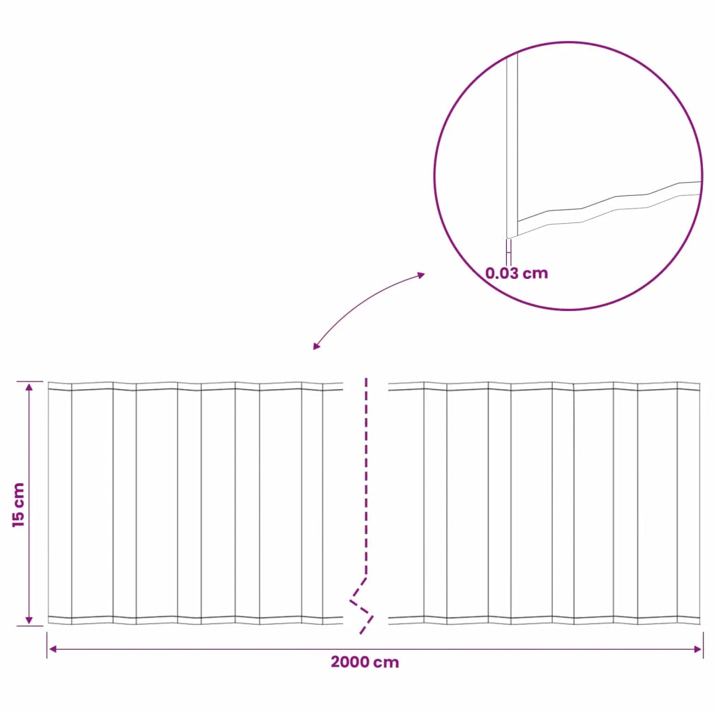 Bordura per Prato 20 m x 15 cm Acciaio zincato Argento 42030204