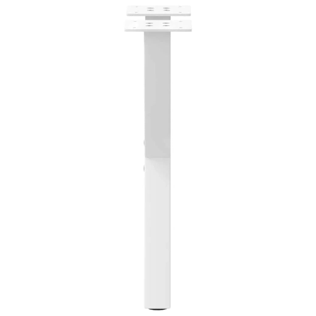 Set di 2 gambe per tavolino a forma di X con piedini regolabili 28 x 42-43 cm acciaio bianco 02_0057164