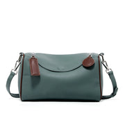 Borsa a tracolla da donna in vera pelle, colore verde.